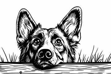 Cute coloring page featuring a playful dog for kids creativity.