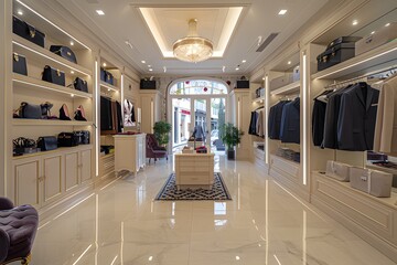 Poster - Elegant Boutique Interior Showcasing Fashion and Accessories