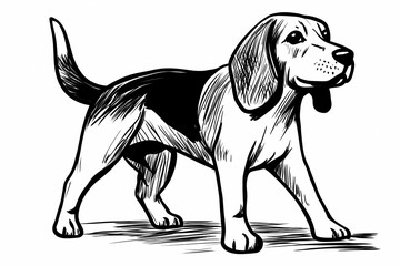 Cute coloring page featuring a playful dog for kids creativity.