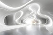 © Valentin - Ethereal White Abstract Space with Flowing Forms and Soft Light
