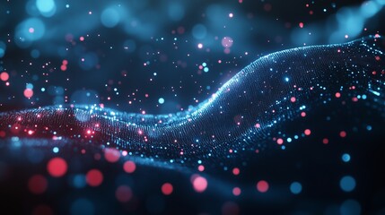 Wall Mural - Abstract digital technology data background