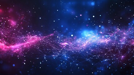 Wall Mural - Blue Digital glow background