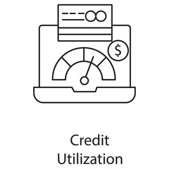 Wall Mural - Credit Utilization Icon. Vector Icon Design