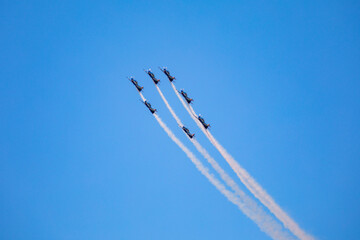 Traditional Brazilian Smoke Squadron, consisting of 3 Super Tucano A-29 Turboprop aircraft