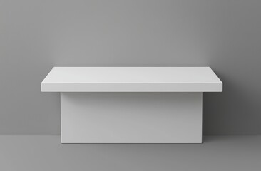 3d render of a promotional counter table and retail stand mockup for an exhibition or other promotional event.