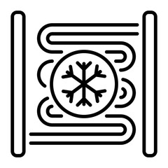 Sticker - A line style icon of evaporator 