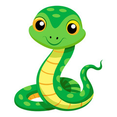 cute green snake 