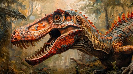 Wall Mural - Tyrannosaurus Rex: A Prehistoric Predator Painting