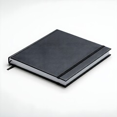 Wall Mural - black notebook isolated on white background.