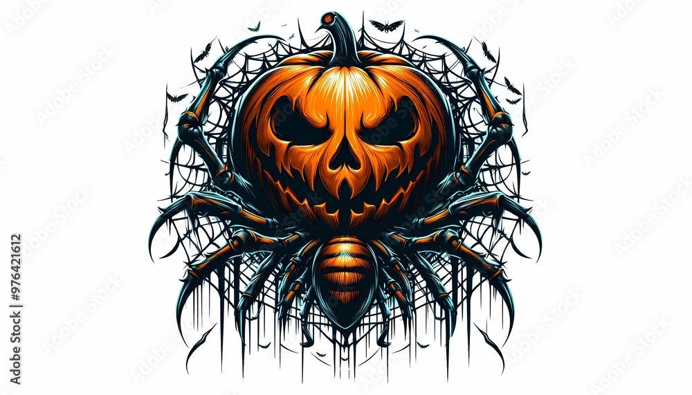 Stock-Illustration „h vector jack o lantern. on white background ...