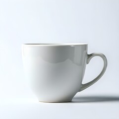 Wall Mural - white cup isolated on white background.