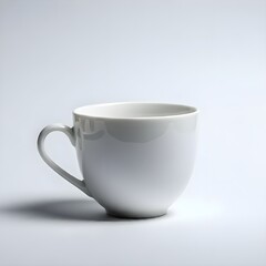 Wall Mural - white cup isolated on white background.