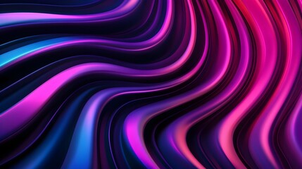 Wall Mural - A seamless swirl pattern in bright neon colors, geometric lines, futuristic design, 3D rendering, high contrast