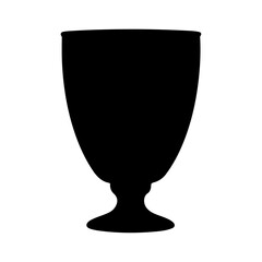 cup silhouette vector black color silhouette solid white background 