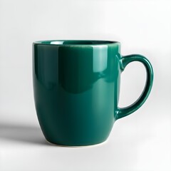 Wall Mural - Green cup isolated on white background.