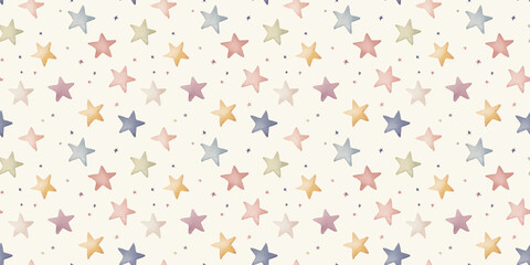 linen and ecru color stars seamless pattern, clean surface texture, white background