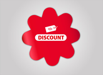 red flat sale web banner for discount banner and poster