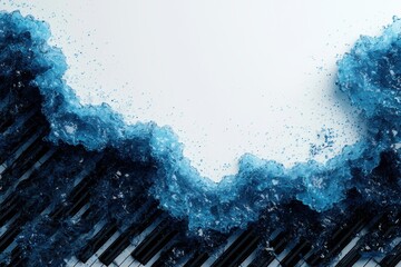 Poster - abstract blue water splash background