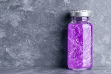 Sticker - Vibrant purple glass jar with glowing lights