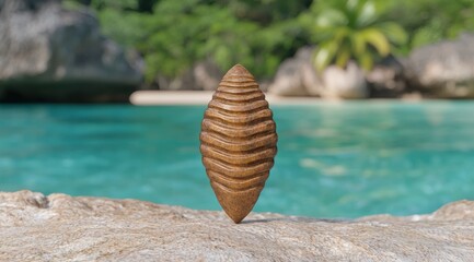 Canvas Print - Seashell on tropical beach