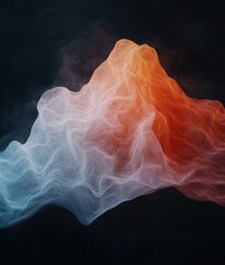 Poster - Colorful smoke swirls in the dark