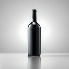 Canvas Print - Bottle of wine isolated on white background.