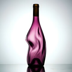 Wall Mural - Wine bottle isolated on white background.