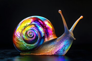 Wall Mural - Colorful Snail Shell Abstract Background