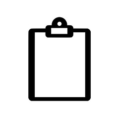 Wall Mural - simple illustration of a clipboard with a blank sheet of paper.