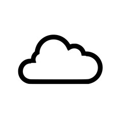 Wall Mural - minimalist black and white cloud icon on a white background.