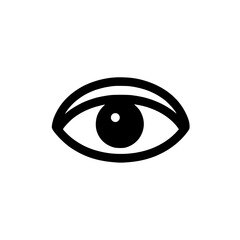 Poster - minimalist black and white illustration of an eye.