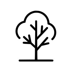 Wall Mural - minimalist black and white tree icon featuring a simple outline design.