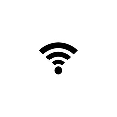 Wall Mural - minimalist black wi-fi symbol icon on a white background.