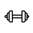 © umut hasanoglu - Simple black and white icon of a dumbbell, representing fitness and weightlifting.