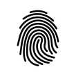 © umut hasanoglu - Black fingerprint illustration on a white background showcasing unique biometric patterns.