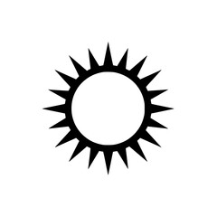 Poster - black sunburst icon illustration on a white background.