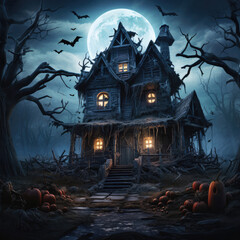 Spooky Old Halloween Haunted House