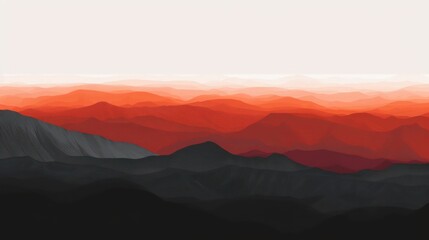 Wall Mural - Majestic Mountain Range At Sunset