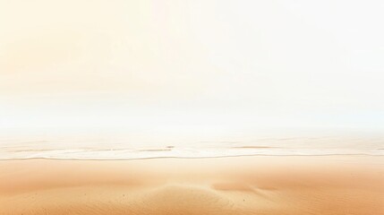 Poster - Sandy Beach and Ocean Horizon