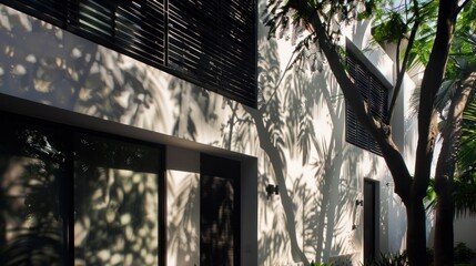 Poster - Shadow Play on a White Wall