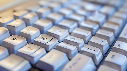 Wall Mural - closeup shot of computer keyboard