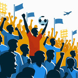 Fototapeta Sport - football supporter illustration