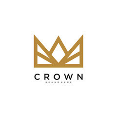 Wall Mural - Creative abstrack crown logo design. Premium Vector