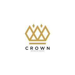 Poster - Creative abstrack crown logo design. Premium Vector