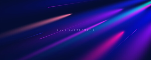Wall Mural - Abstract blue background modern light shape design vector