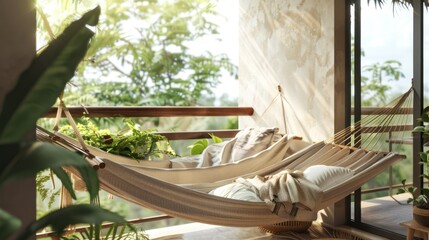 Wall Mural - Relaxing Hammock Oasis