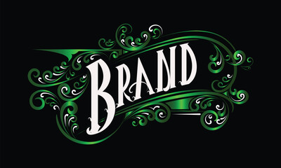 Poster - BRAND lettering custom style design