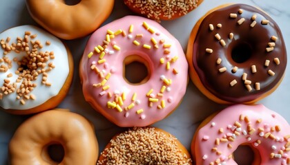 Wall Mural - donuts in flavours 