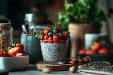 Sticker - Chia Pudding, A mixture of chia seeds and milk (or a dairy-free alternative) left to thicken overnight