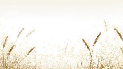 Wall Mural - Abstract Wheat Field Background With Copy Space